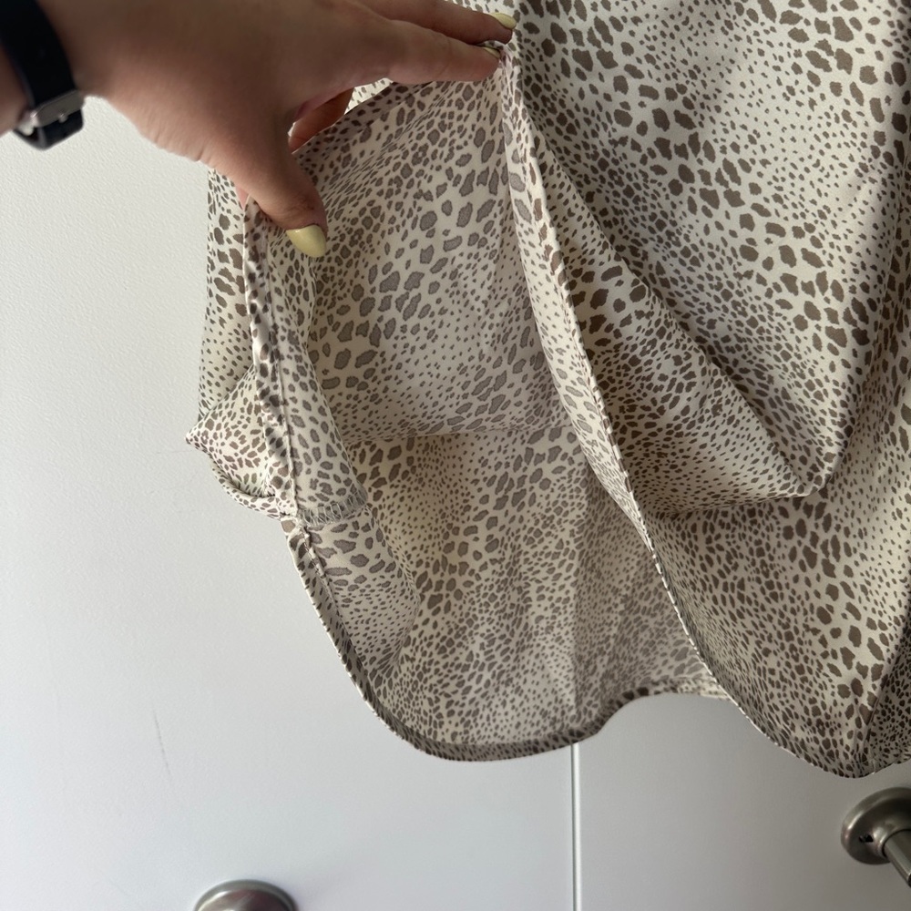 NWT Audrey 3+1 Leopard Print Slip Mini Dress - Picture 8 of 8